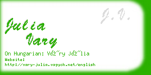 julia vary business card